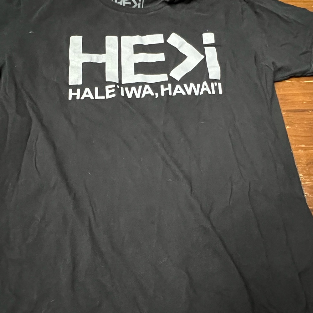 Black and White Short Sleeve Tee with Bold Text Design